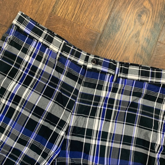 Polo Golf Multicolor Blue Plaid Above Knee Shorts - Picture 4 of 7
